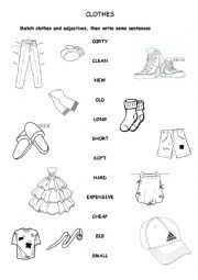 English Worksheet: CLOTHES