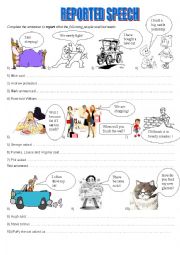 English Worksheet: Reported speech