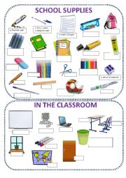 English Worksheet: School supplies