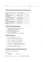 English Worksheet: Quiz