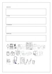 English Worksheet: Household items