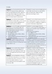 English Worksheet: Role playing - speaking