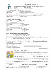 present simple worksheets