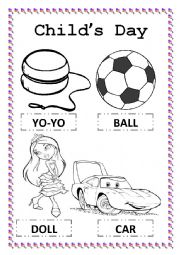 English Worksheet: Toys