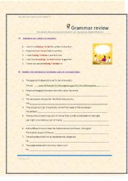 English Worksheet: Grammar review