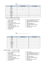 English Worksheet: Reading Comprehension - Family