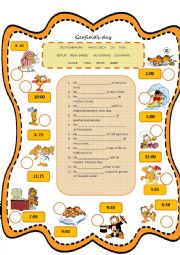 English Worksheet: garfields day