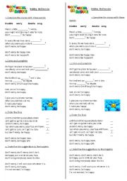 English Worksheet: Dont worry! Be happy!