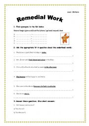 Remedial Work ( Tenses)