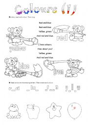 English Worksheet: Colours (1)