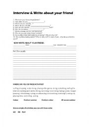 English Worksheet: Interview