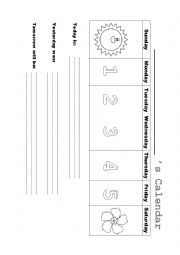 English Worksheet: Days of the Week