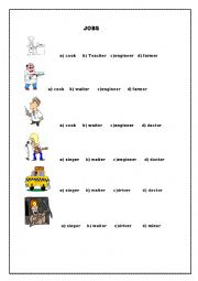 English Worksheet: Job - Exercise