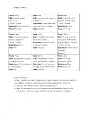 English Worksheet: Finding a suitable job