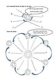 English Worksheet: days and months