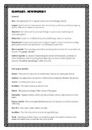 English Worksheet: Newspapers introduction