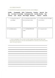 English Worksheet: Discourse Markers