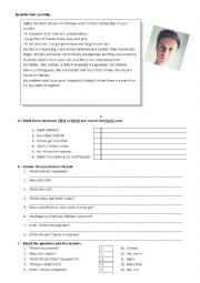 English Worksheet: Written Test