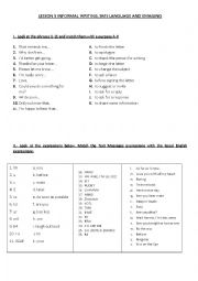 English Worksheet: INFORMAL WRITING