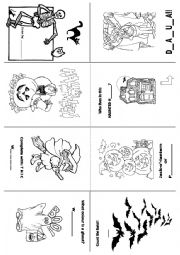 English Worksheet: Halloween mini book