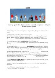 English Worksheet: Sport Activities