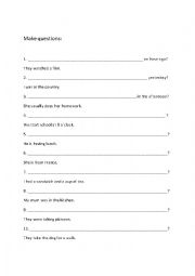 English Worksheet: Wh-questions