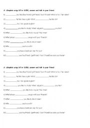 English Worksheet: Do Does