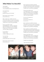 English Worksheet: One Direction: 