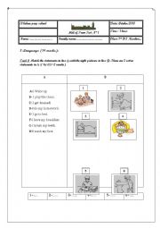 English Worksheet: mid of term test n1 7th form