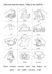 English Worksheet: Halloween