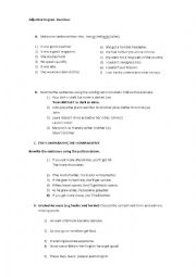 English Worksheet: Adjective Degree