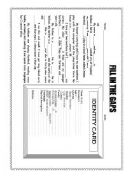 English Worksheet: Fill in the gaps