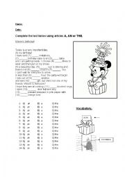 English Worksheet: Prepositions