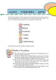 English Worksheet: class starters with encouraging phrases