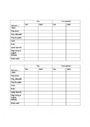English Worksheet: Can you......?