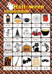 English Worksheet: Halloween - vocabulary