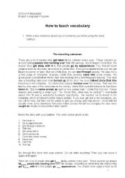 English Worksheet:  Reading phrasal verbs activity