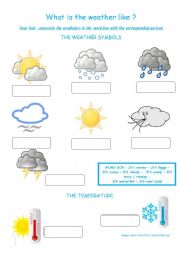 English Worksheet: What is the weather like?