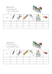 English Worksheet: Have you got a pen?