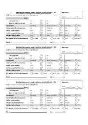 English Worksheet: evaluating another pupils spoken production