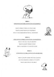 English Worksheet: Snoopy - Present Continuous videos