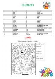 English Worksheet: numbers