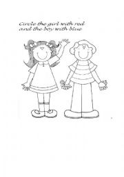 English Worksheet: boy and girl recognition