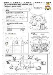 English Worksheet: vocabulary revision