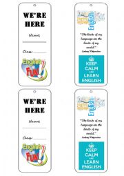 English Worksheet: Bookmark for students book