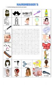 English Worksheet: At the Hairdressers