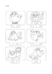 English Worksheet: animals