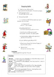 English Worksheet: Shopping habits