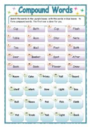 English Worksheet: Compound Words