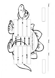 English Worksheet: Dinosaur- prehistoric project